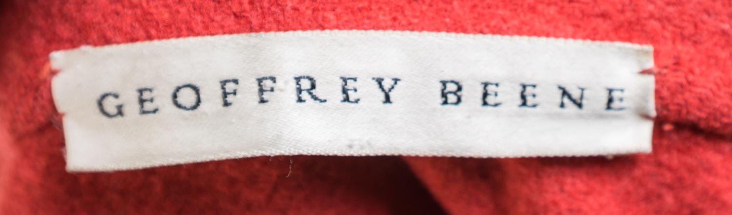 A Geoffrey Beene Melon Double Faced Wool Duffle Coat, Size 6.