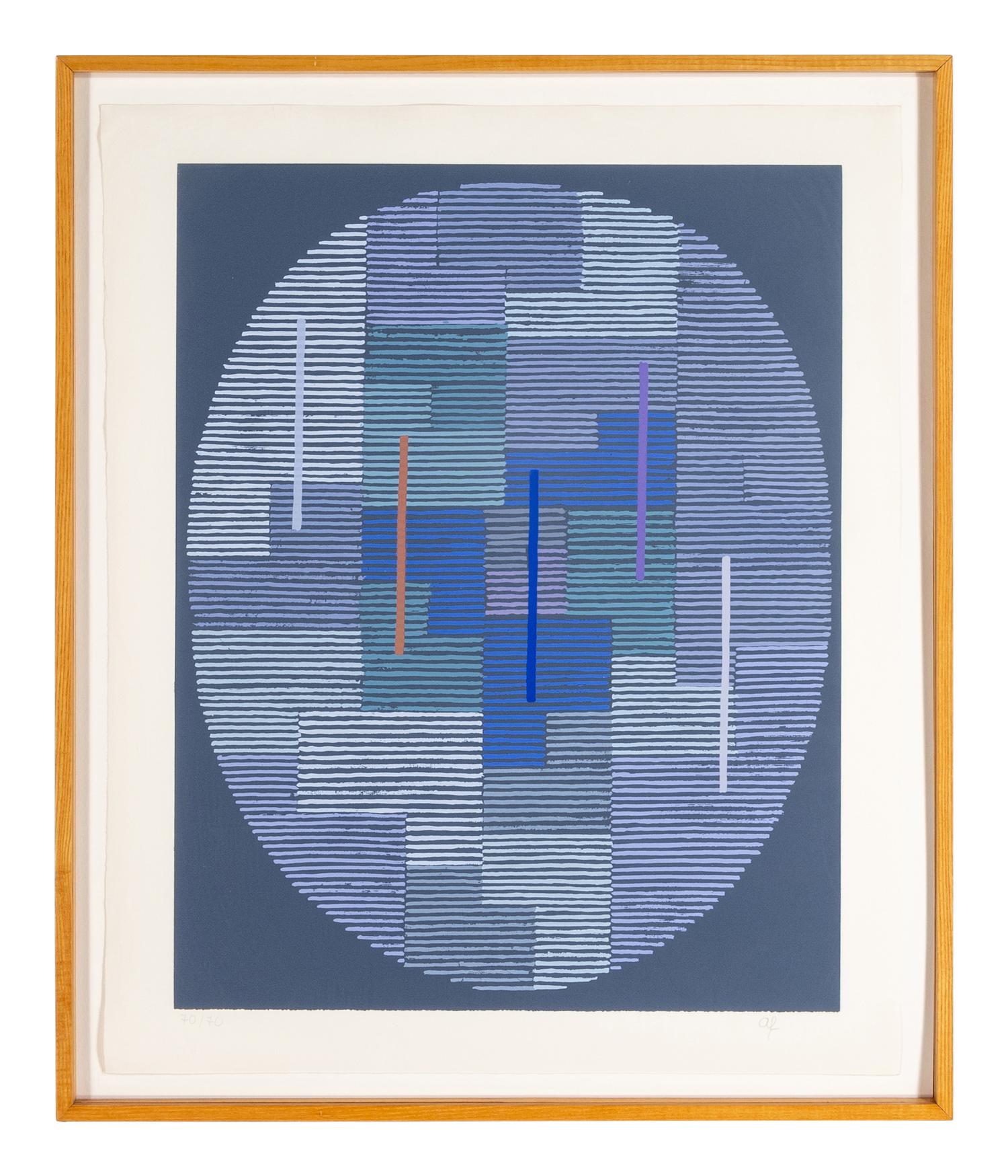 Untitled (Hellblaues Oval) and Untitled (Grüner Oktant) )(a pair of prints), 1966