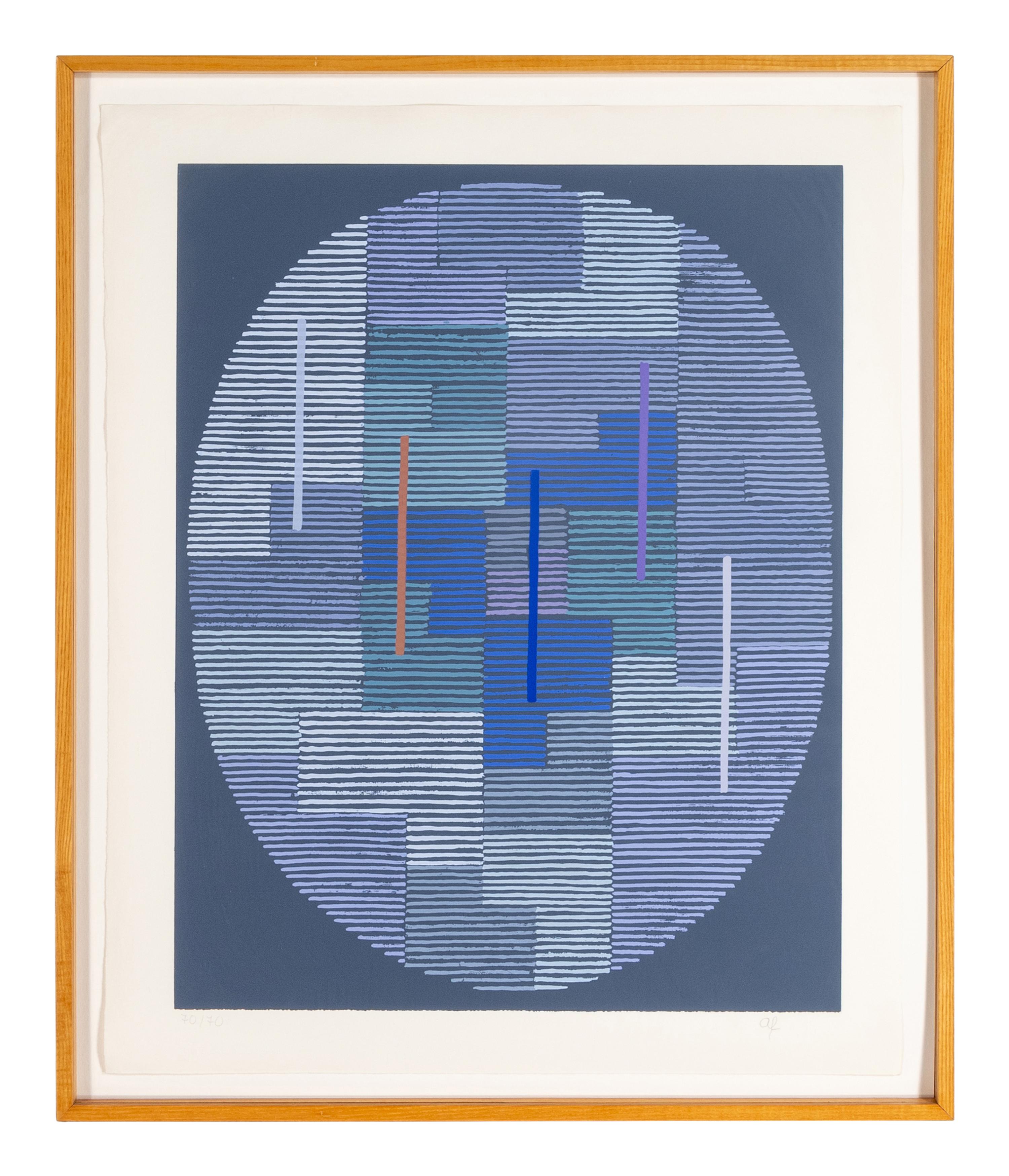Untitled (Hellblaues Oval) and Untitled (Grüner Oktant) )(a pair of prints), 1966
