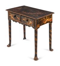 An English Black and Gilt-Japanned Side Table