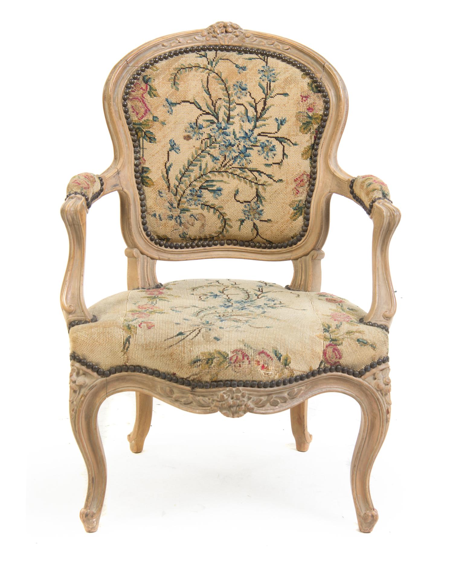 A Louis XV Style Child's Chair Height 25 1/4 inches.
