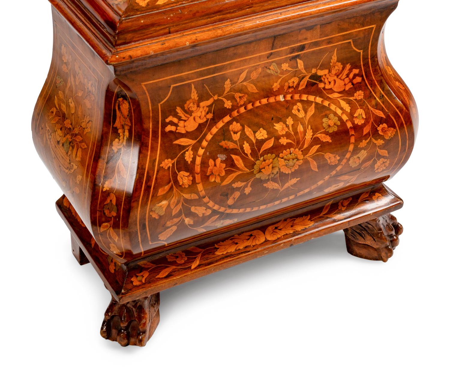 A Dutch Rococo Marquetry Longcase Clock — 18TH CENTURY