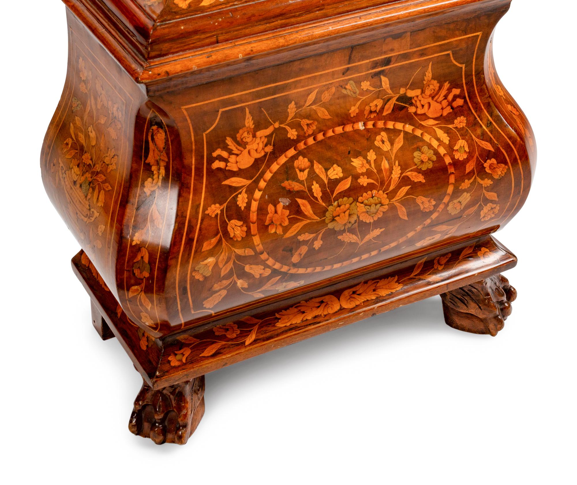 A Dutch Rococo Marquetry Longcase Clock — 18TH CENTURY