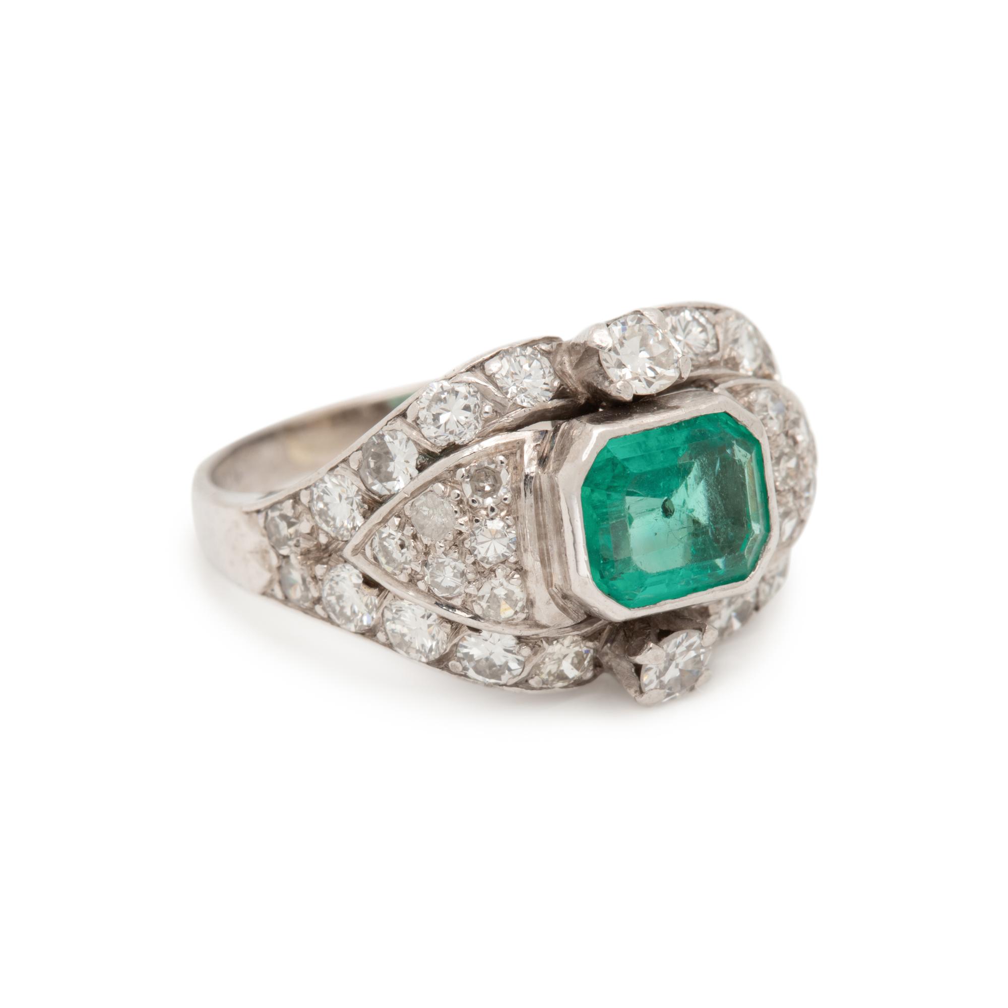 EMERALD AND DIAMOND RING