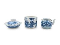 Six Chinese Blue and White Porcelain Wares