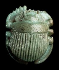 An Egyptian Faience Scarab