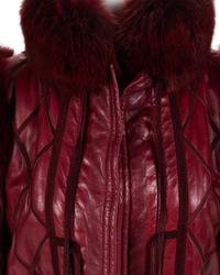 Christian Dior Leather and Fox Fur Coat, 1980s