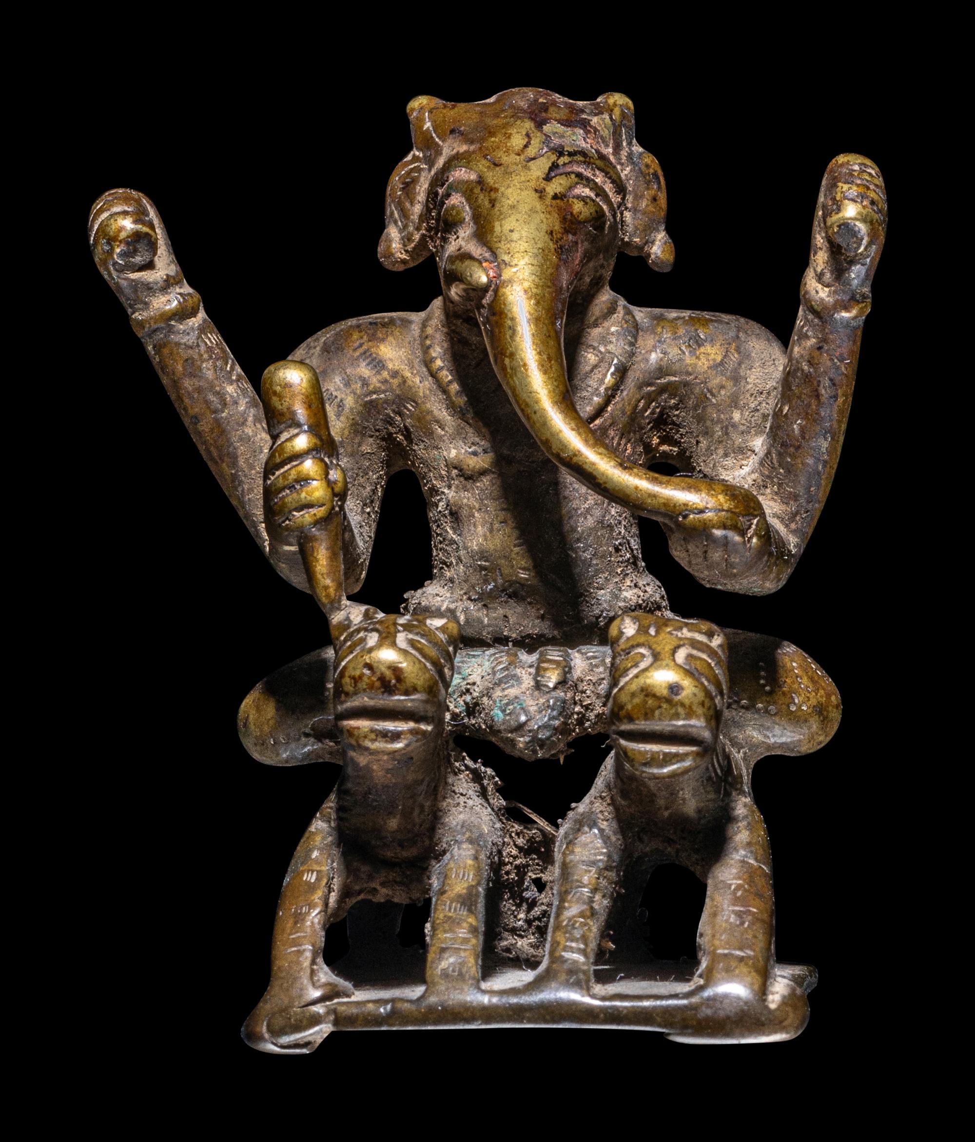 An Indian Bronze Figure of Ganesha