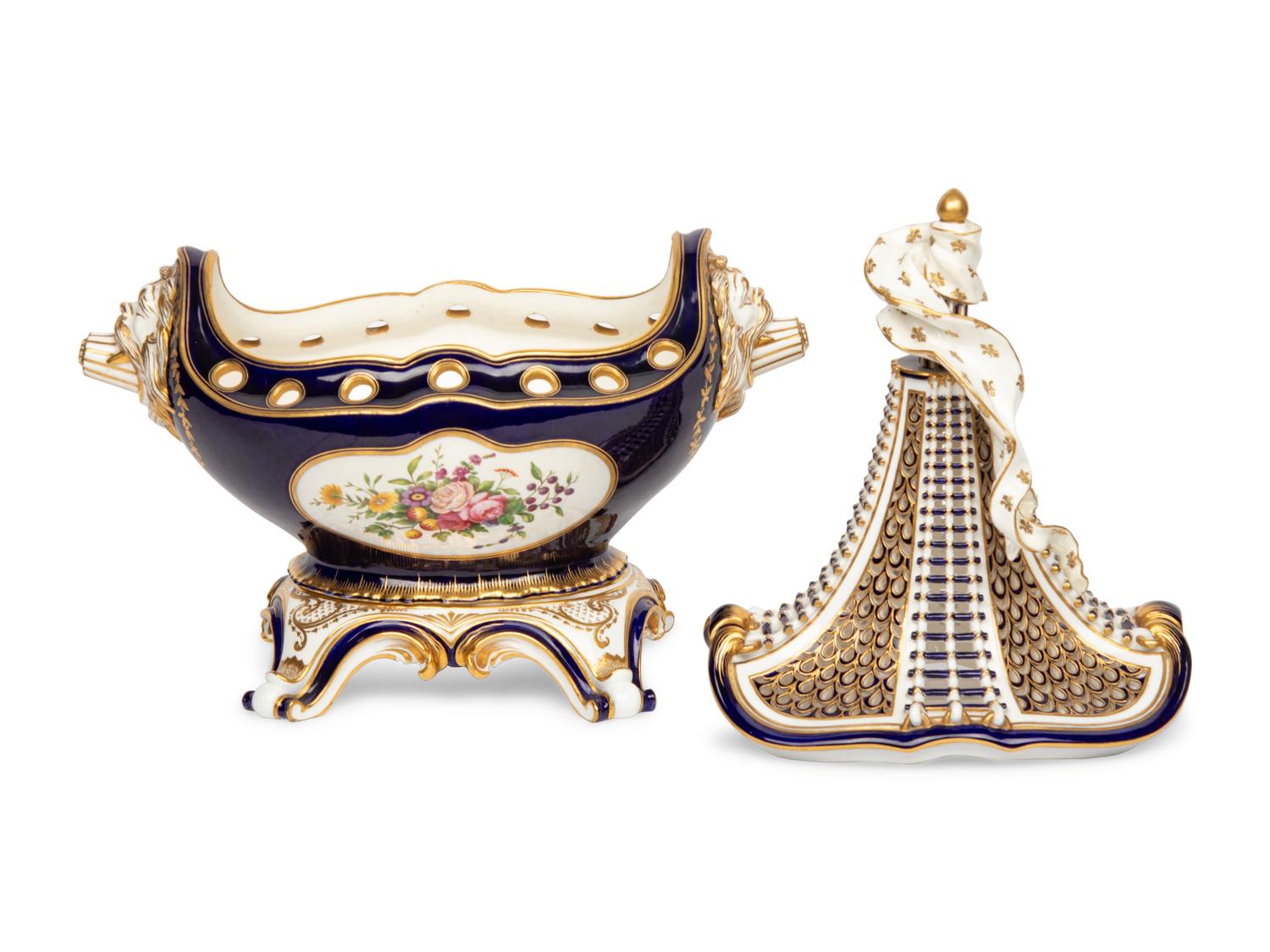 A Sèvres Style Porcelain Potpourri Urn
