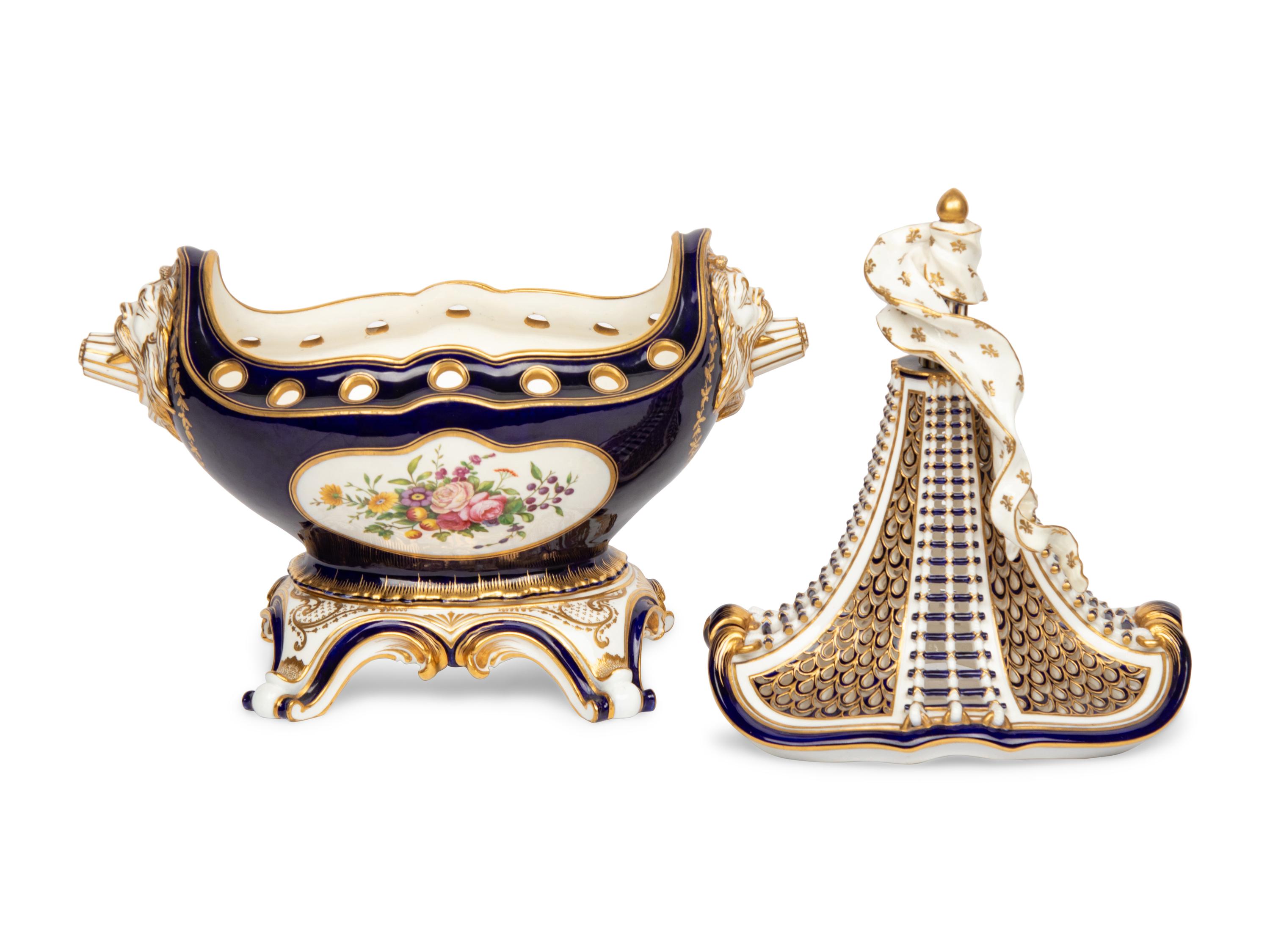 A Sèvres Style Porcelain Potpourri Urn