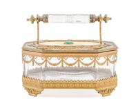 A Group of Gilt-Metal-Mounted Cut Glass Table Articles