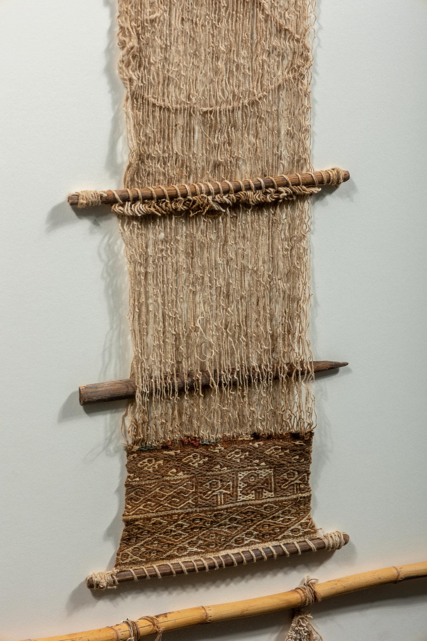 Two Framed Chancay Telars (Textile Fragments on Looms)