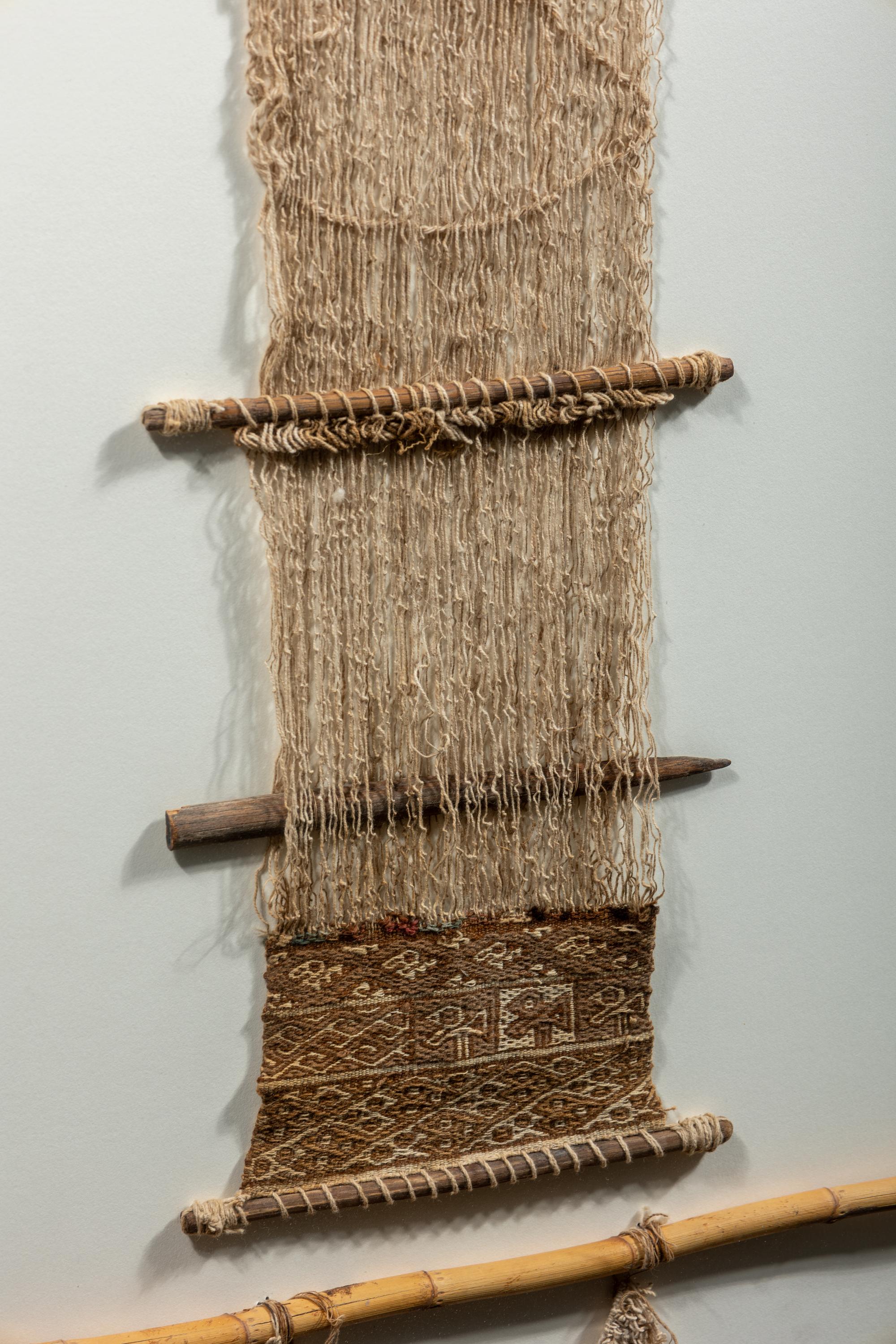 Two Framed Chancay Telars (Textile Fragments on Looms)