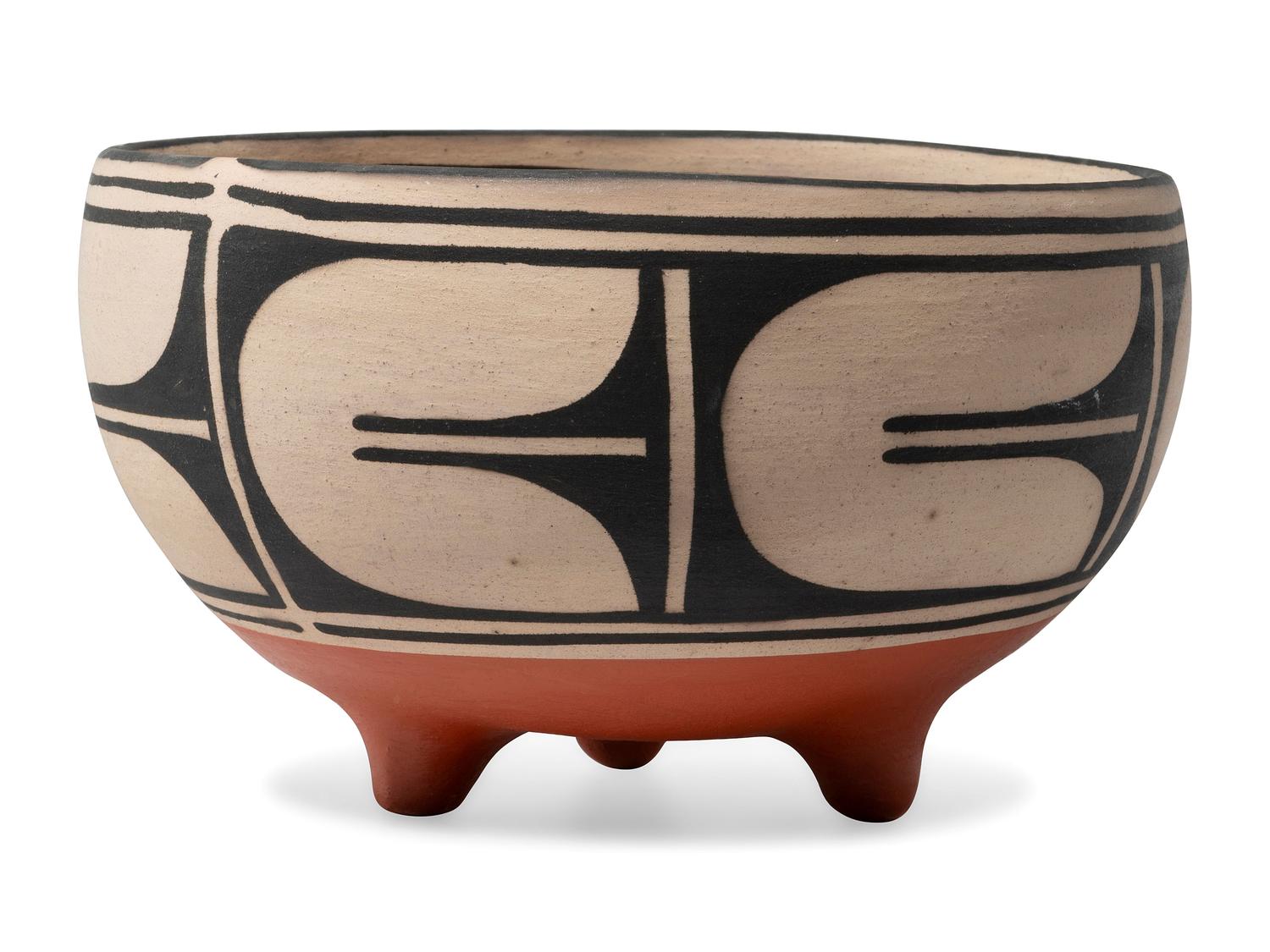 Three-Footed Pottery Bowl