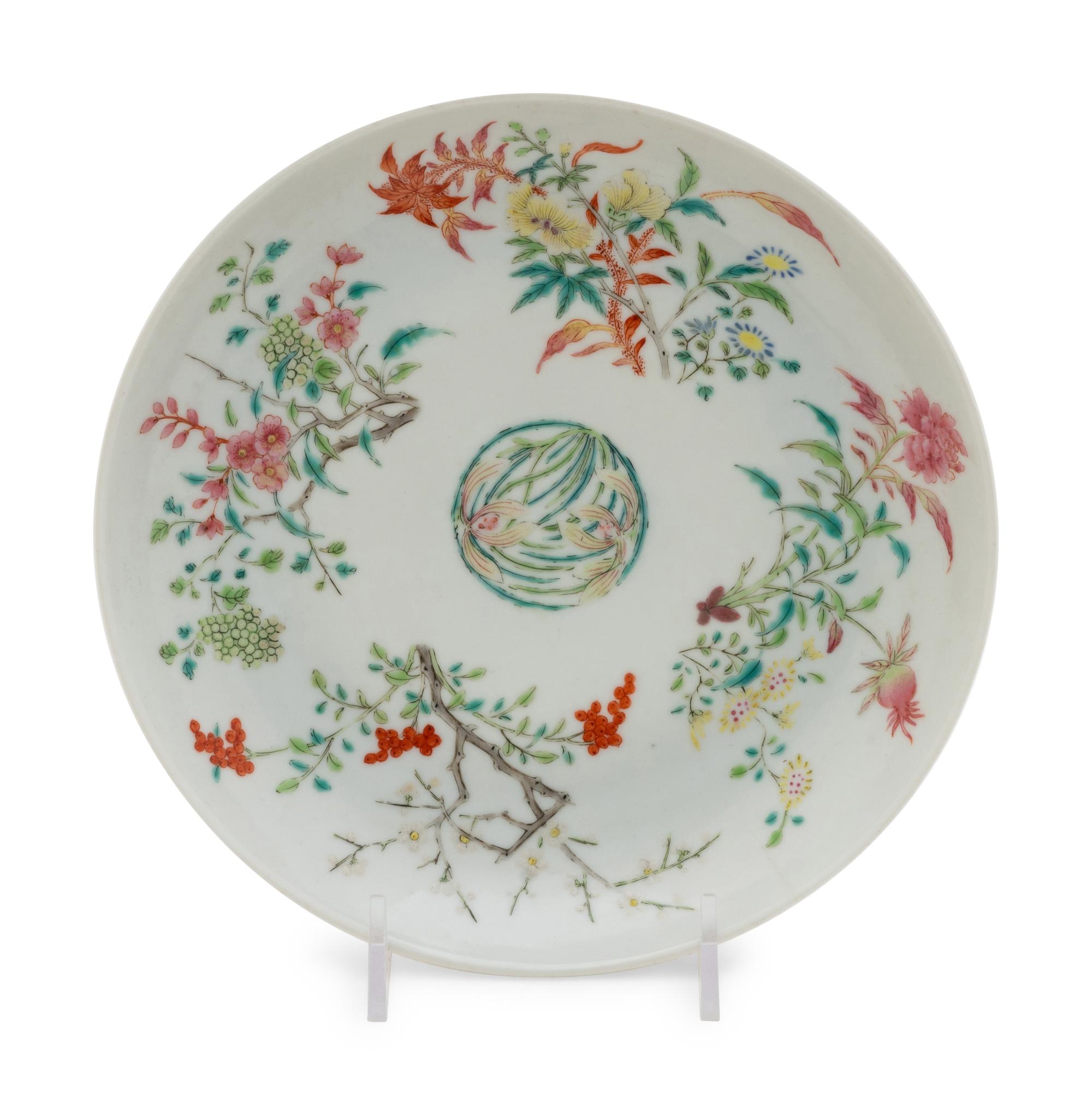 A Chinese Famille Rose Porcelain 'Four Season' Plate