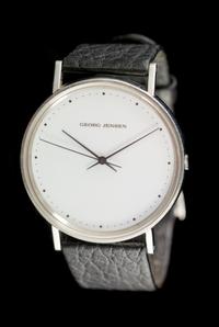 A Stainless Steel No. 318 Wristwatch, Henning Koppel for Georg Jensen,