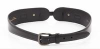 An Oscar de la Renta Black Leather Belt, 34".