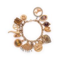 YELLOW GOLD CHARM BRACELET