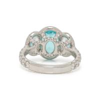 PARAIBA-TYPE TOURMALINE AND DIAMOND RING