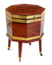 A George III Style Mahogany Cellarette Height 25 x width 18 5/8 x depth 18 5/8 inches. — 19TH CENTURY