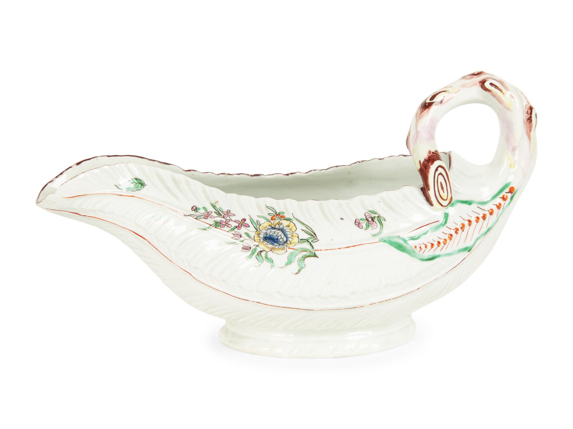 Four English Porcelain Sauce Boats — 18TH CENTURY