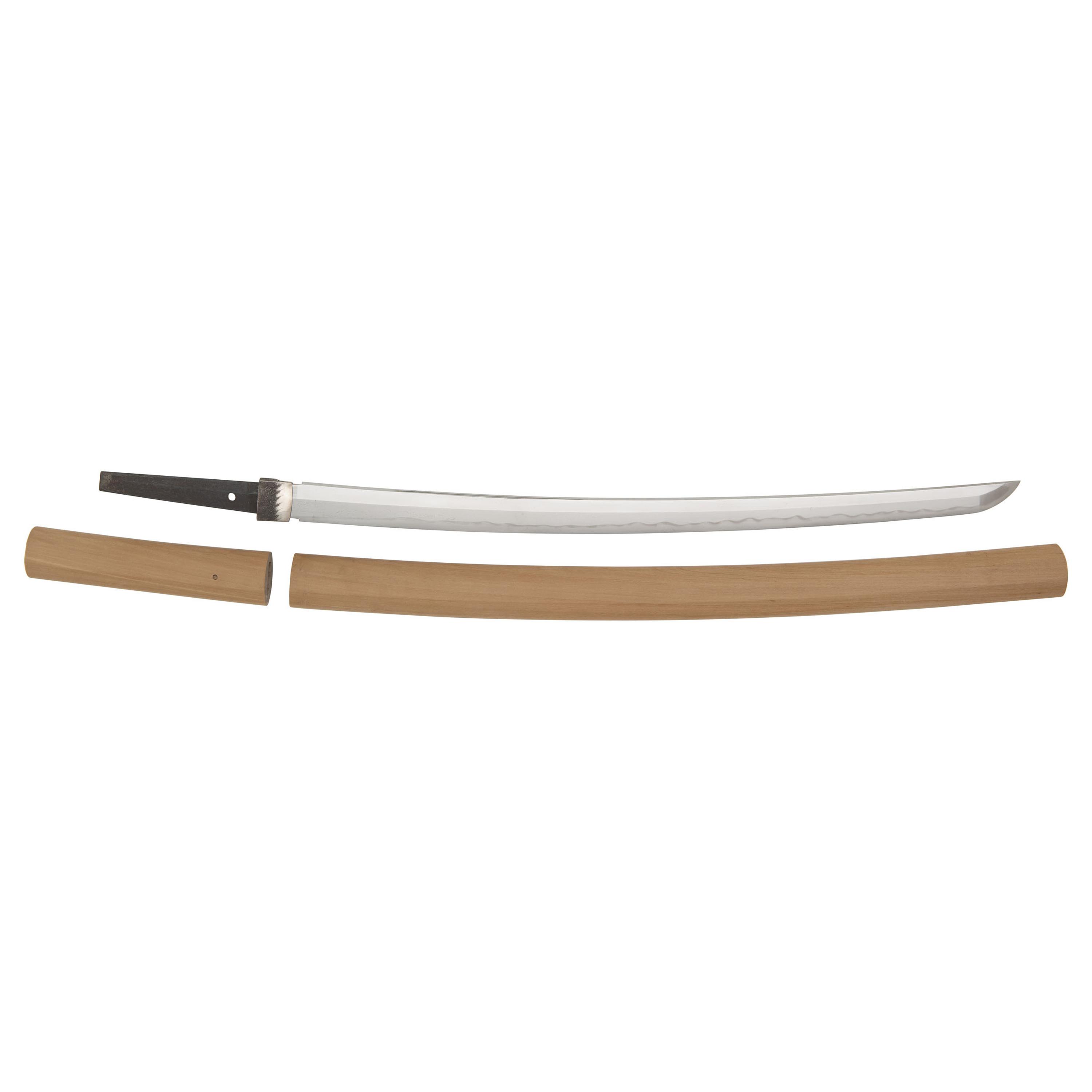 Signed Edo-Period Japanese Wakizashi in Shirasaya with NTHK Origami
