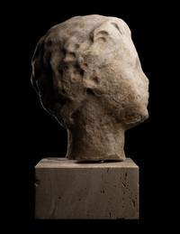 A Roman Marble Head of a Woman