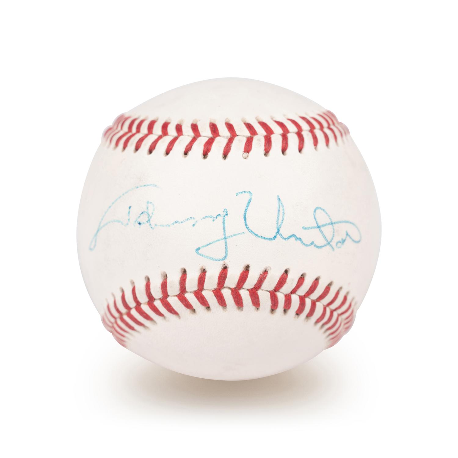 A Johnny Unitas Signed Autograph Baseball (Beckett Authentication Services Letter BAS Certified)
