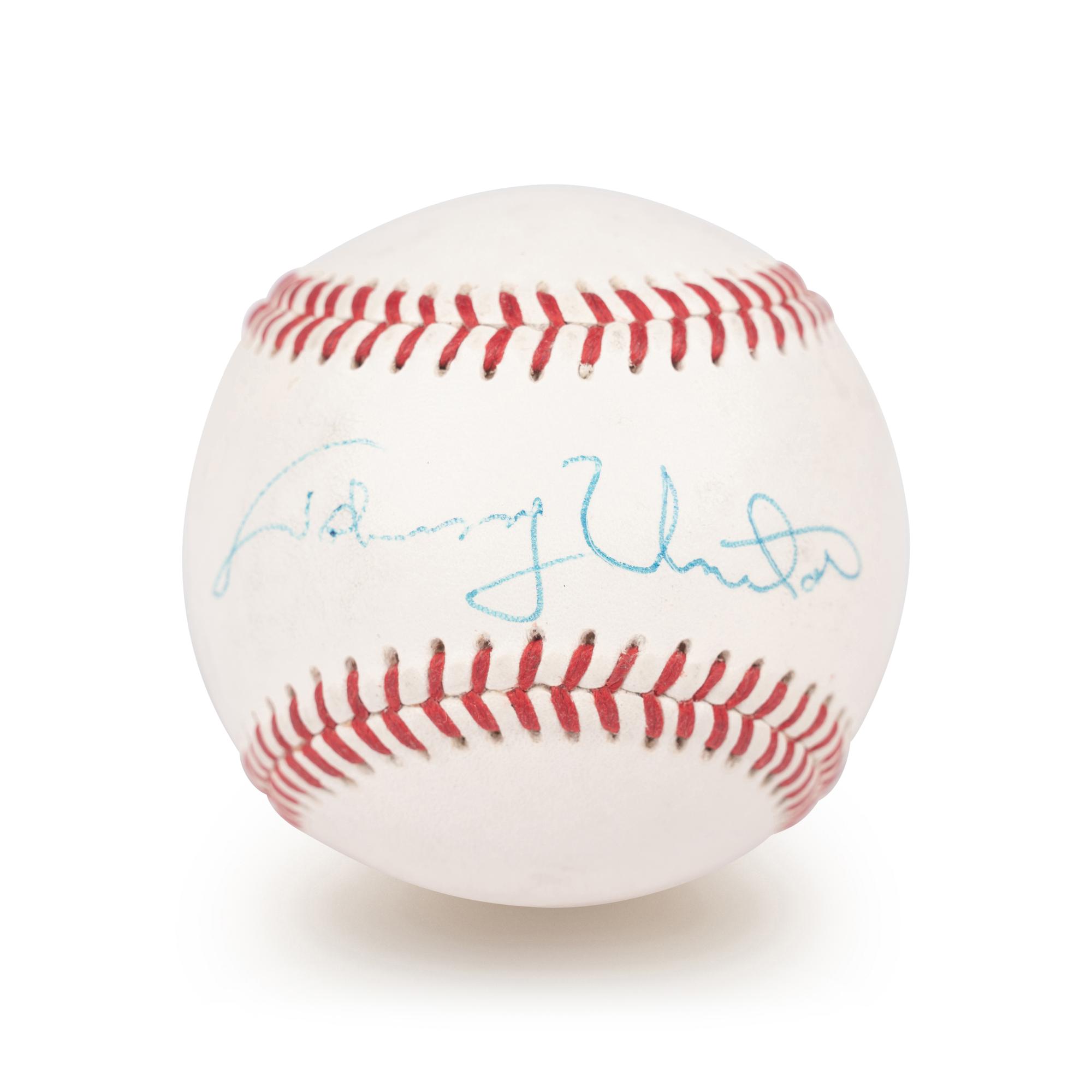 A Johnny Unitas Signed Autograph Baseball (Beckett Authentication Services Letter BAS Certified)