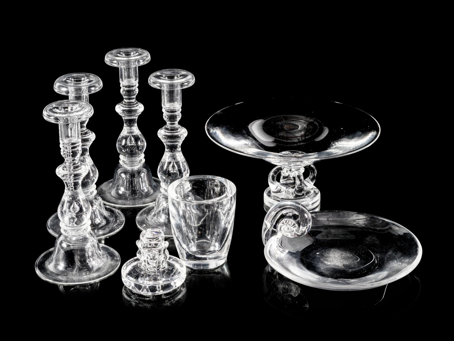 A Group of Steuben Glass Table Articles