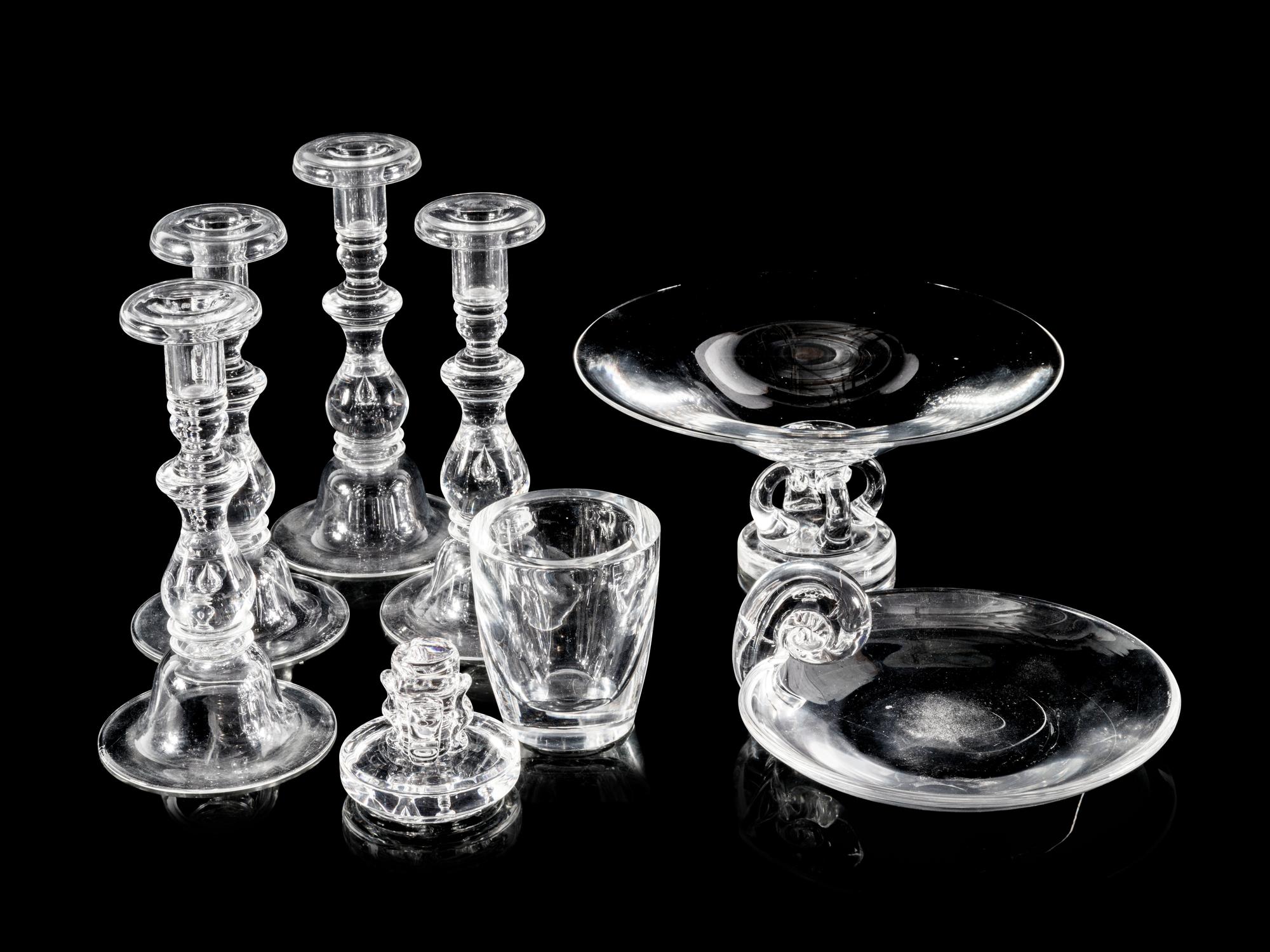 A Group of Steuben Glass Table Articles