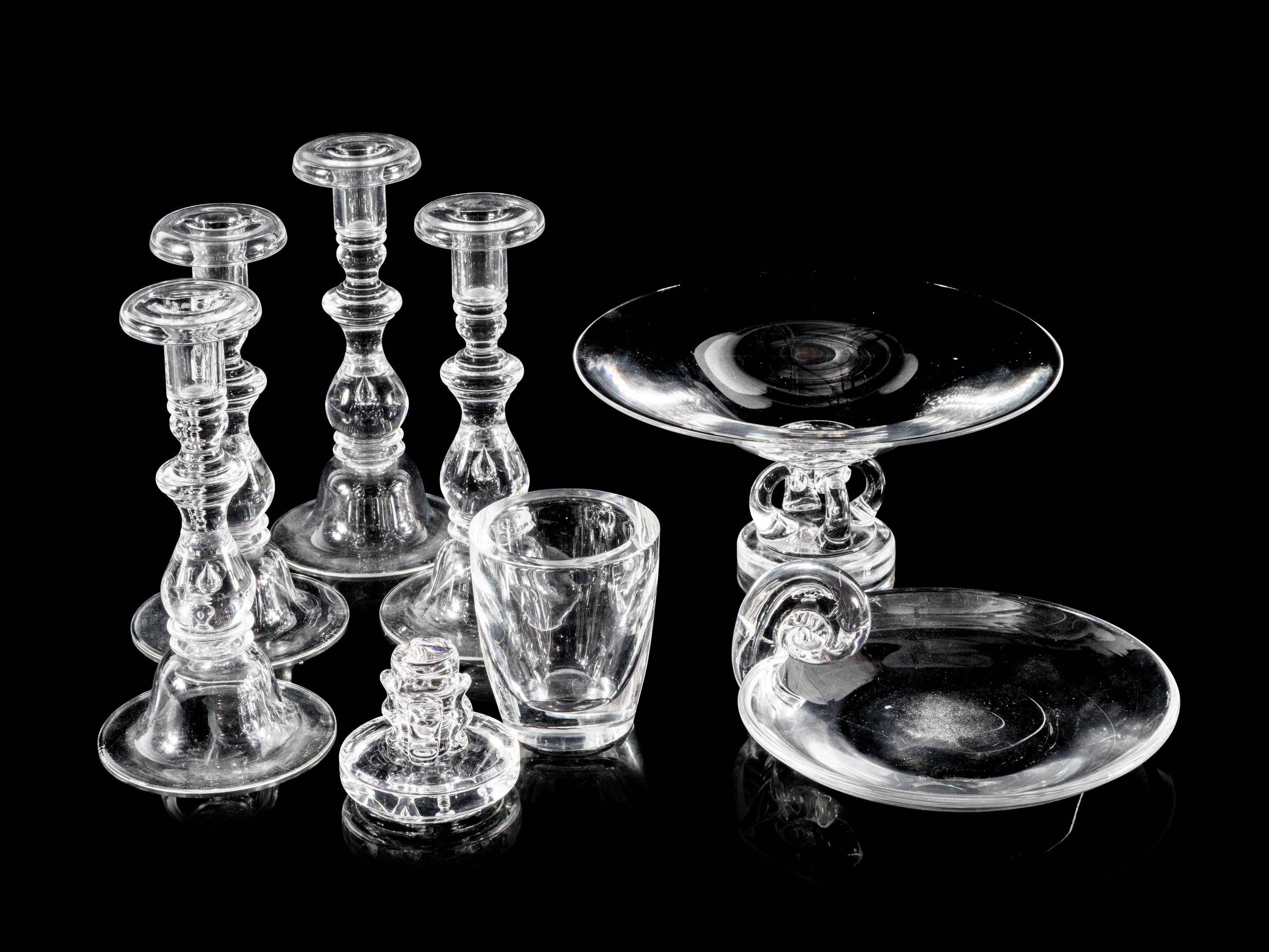 A Group of Steuben Glass Table Articles
