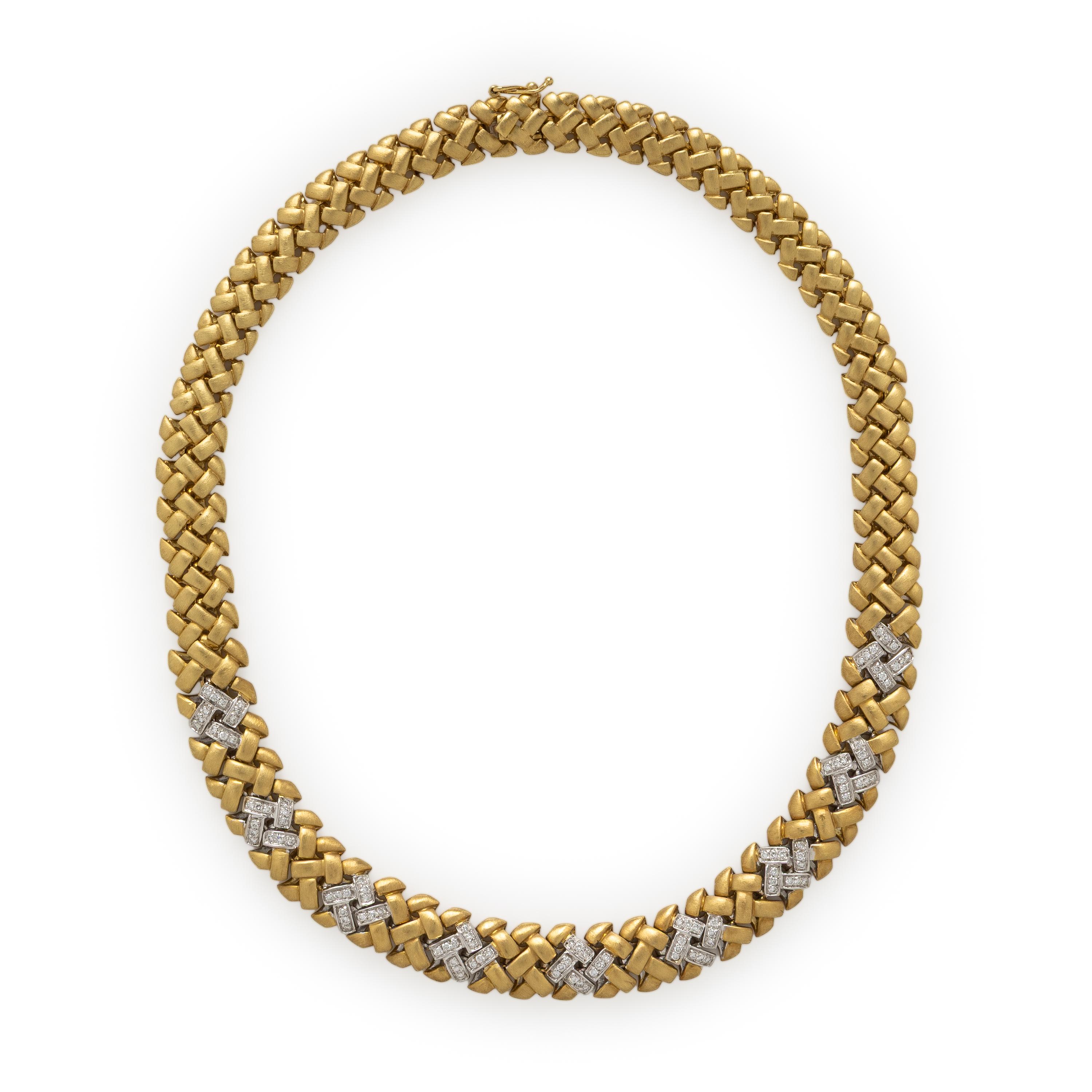 Yellow Gold and Diamond Necklace