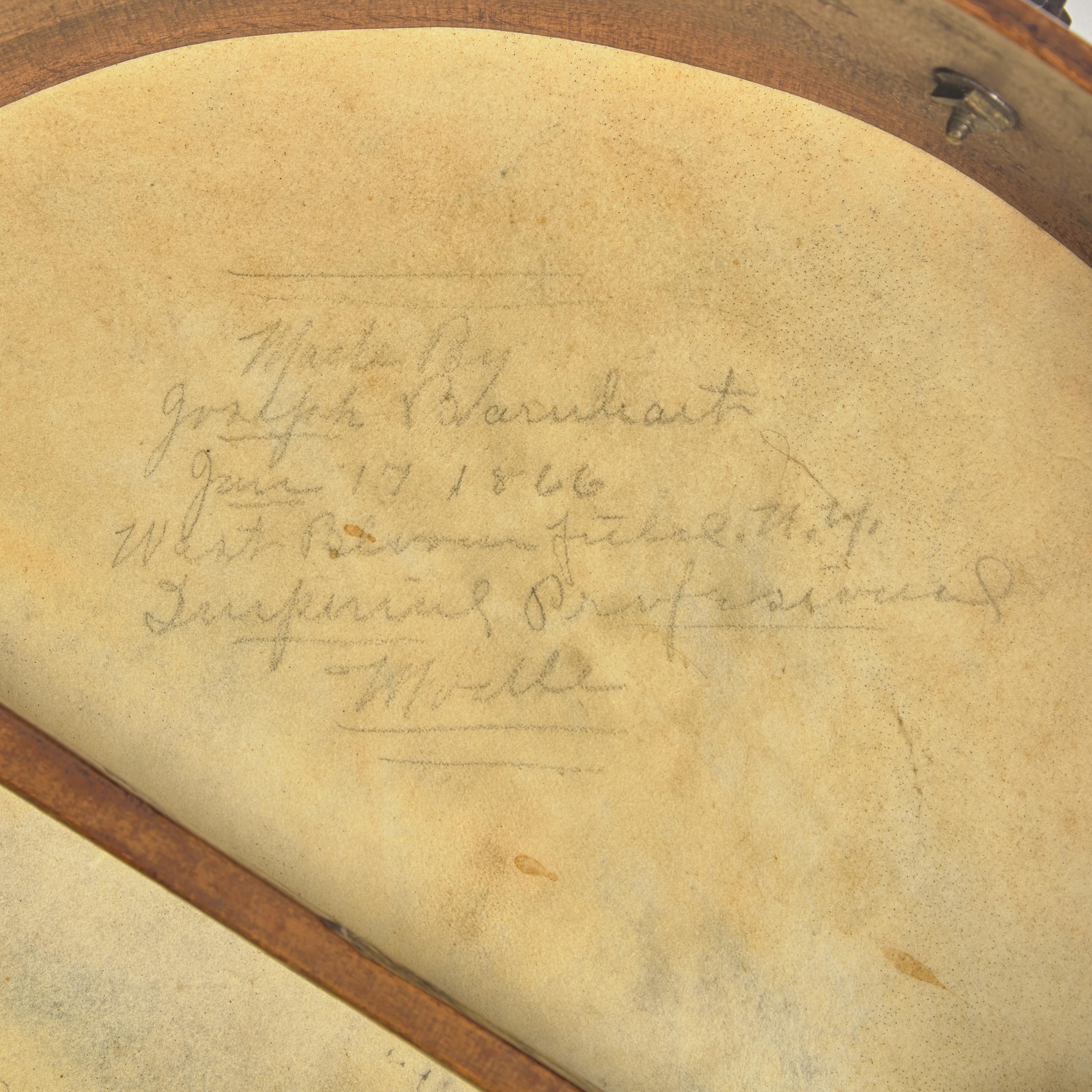 An American Primitive Mother of Pearl and Tin-Type Inset Banjo