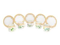 A Set of Fourteen Royal Copenhagen Flora Danica Demitasse Cups and Saucers