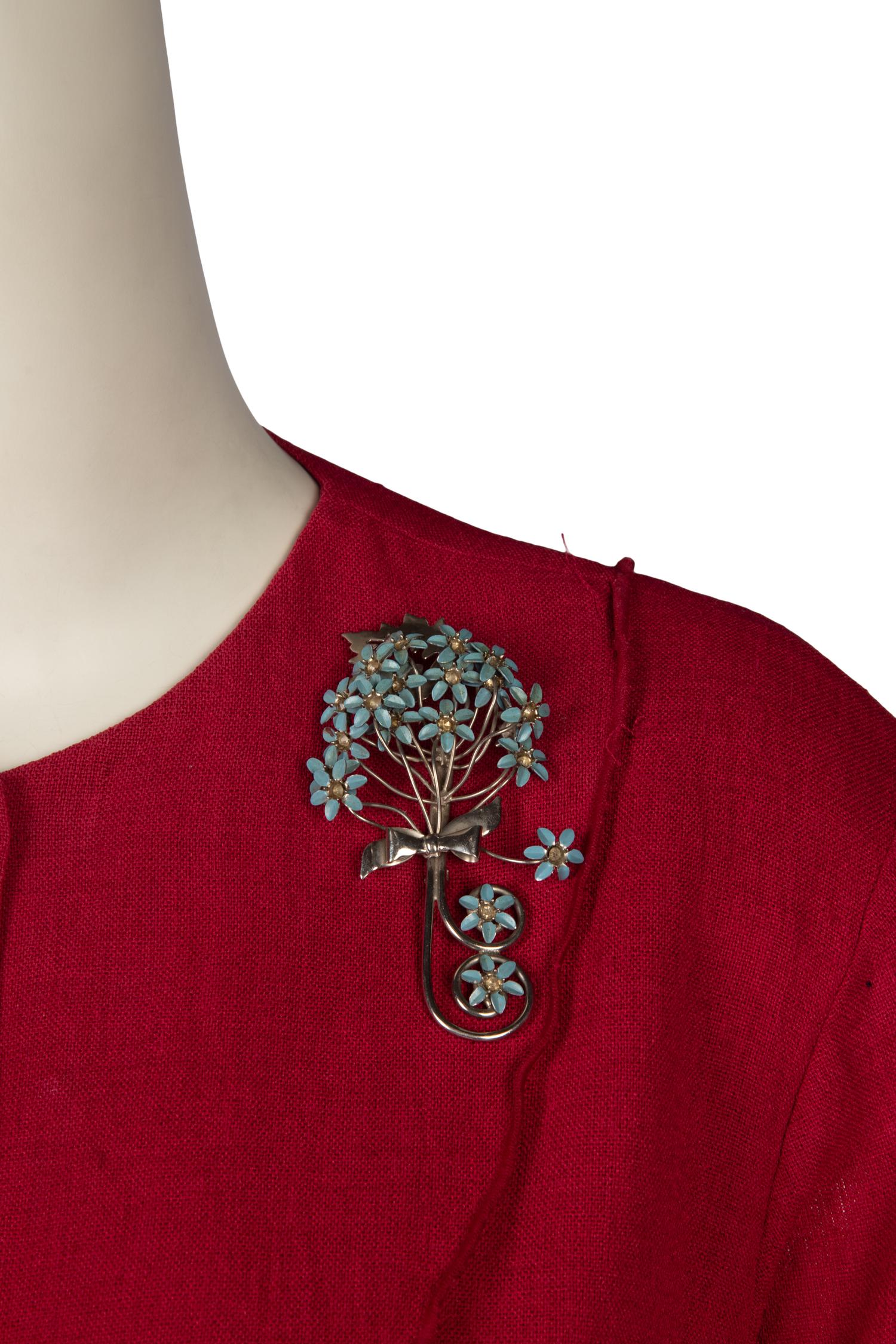 Emmelle Ensemble, Dress, Jacket, and Three Brooches