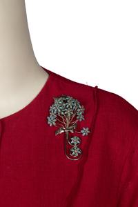 Emmelle Ensemble, Dress, Jacket, and Three Brooches