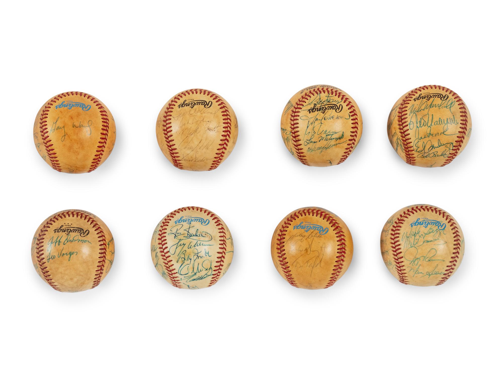 A Collection of 1984 Team and Multi Signed Autograph Baseballs (7)