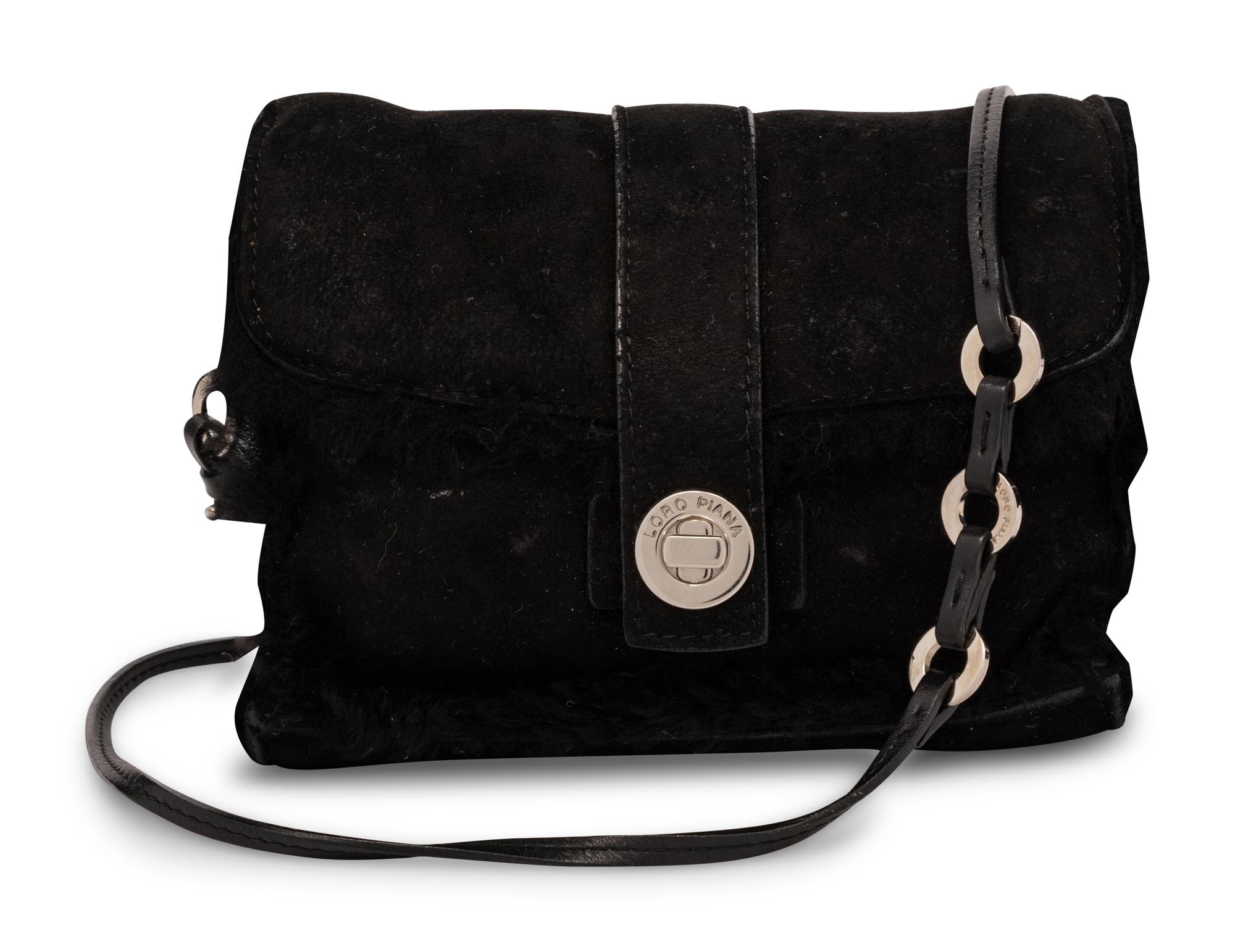 Loro Piana Cashmere Sweater and Shearling Bag