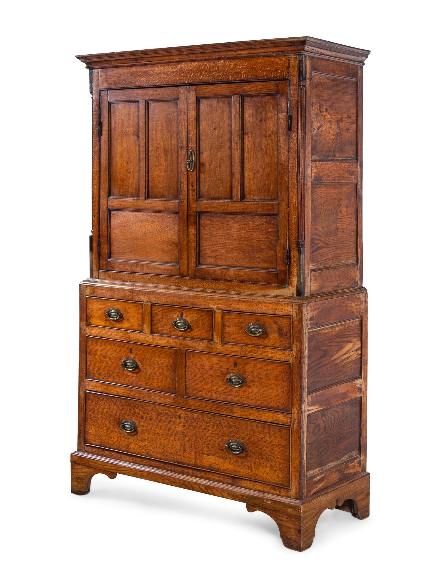A George III Oak Cupboard