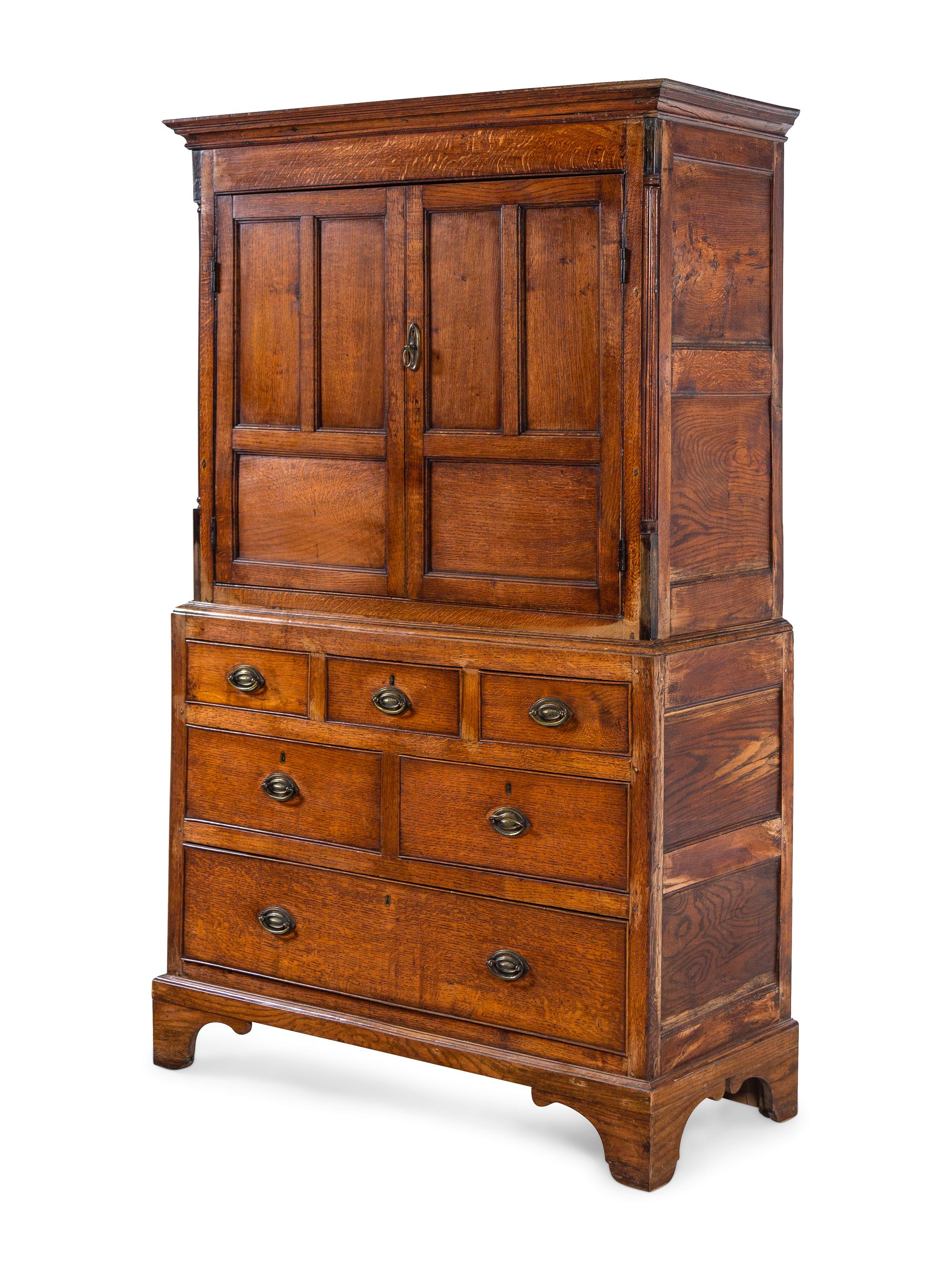 A George III Oak Cupboard