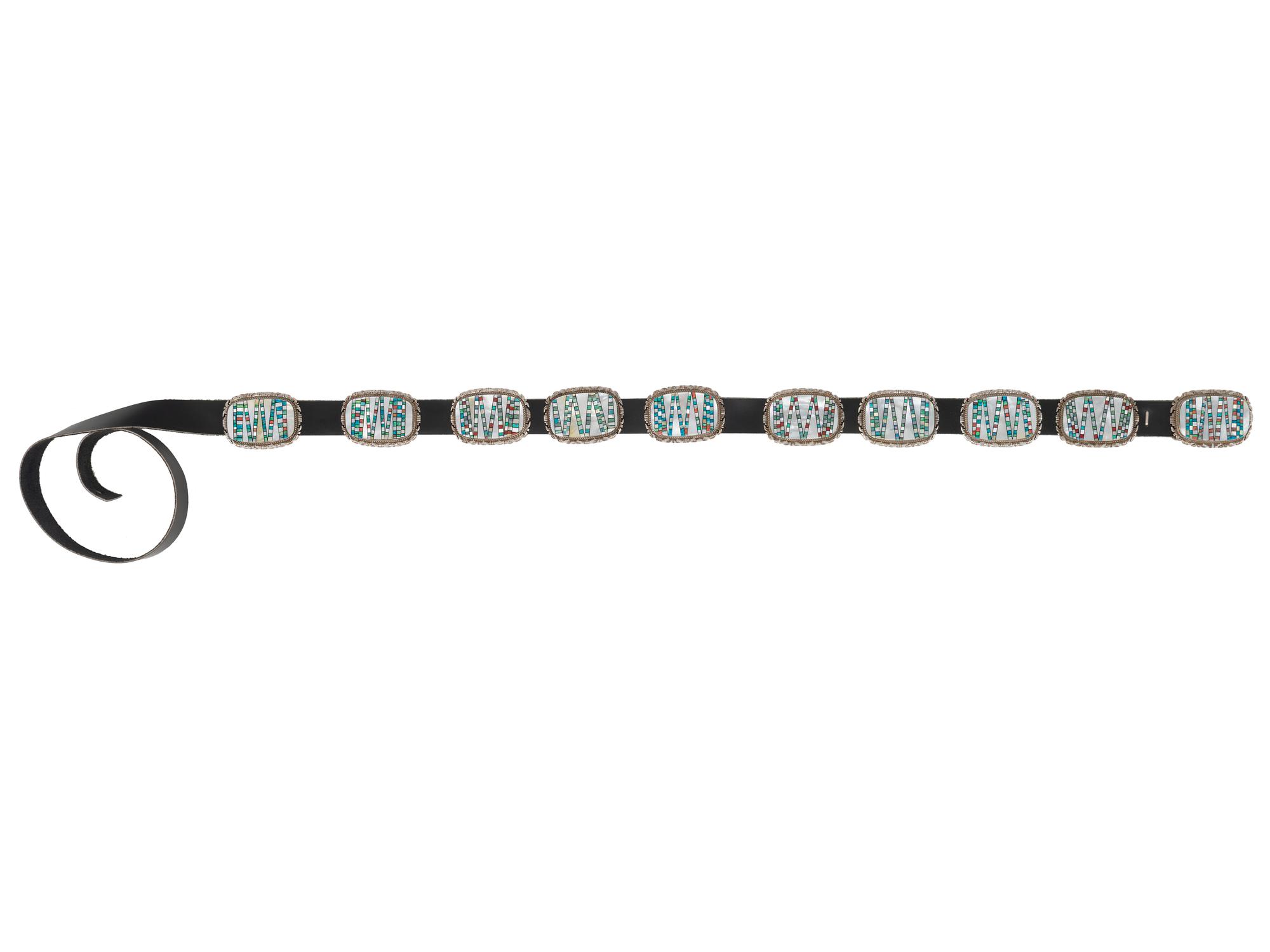 Navajo and Zuni Collaboration Concha Belt