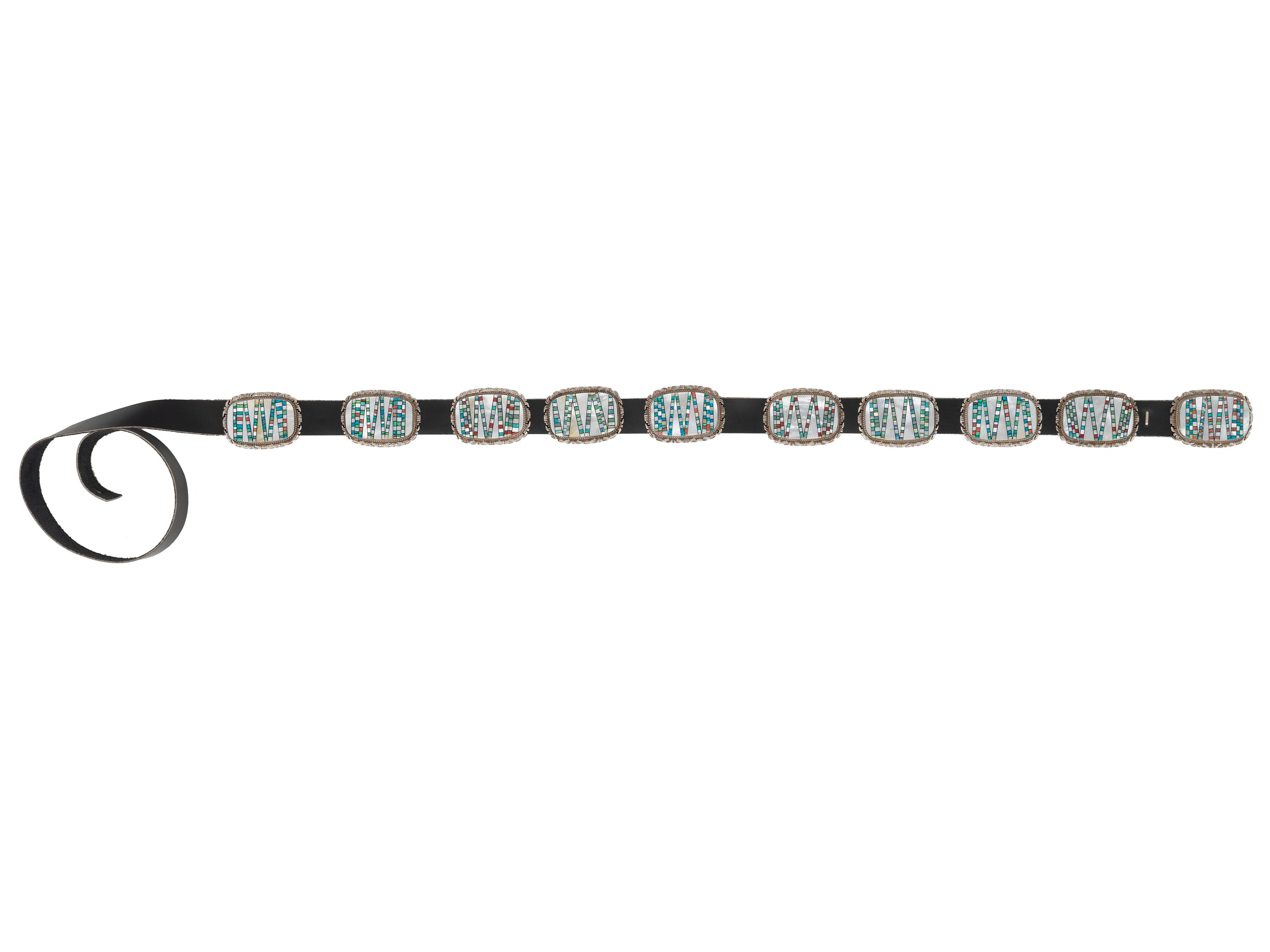 Navajo and Zuni Collaboration Concha Belt