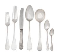 An Assembled Silver Flatware Service