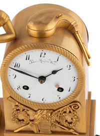 An Empire Gilt Bronze Fusée Musical Clock