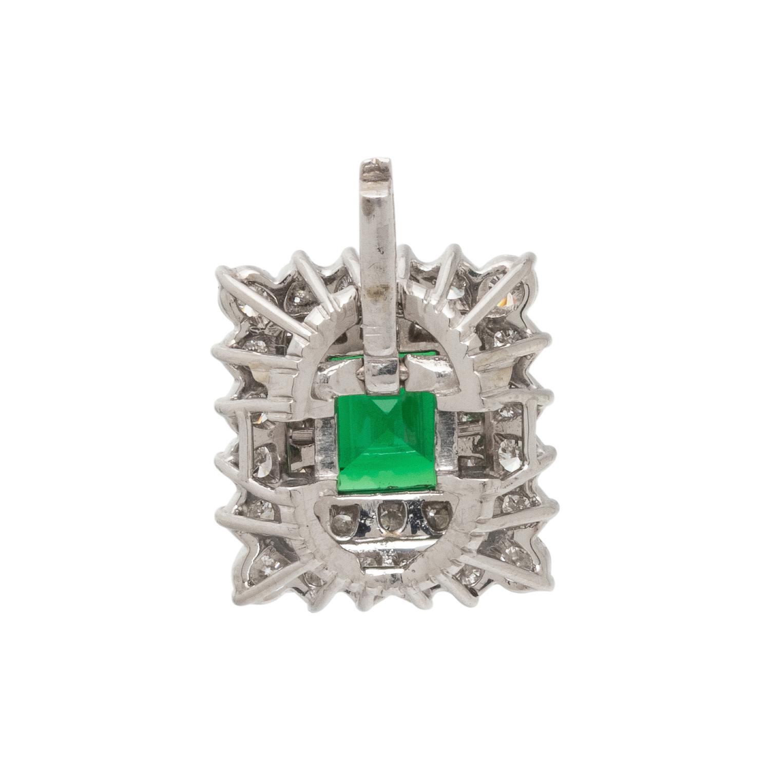 TSAVORITE GARNET AND DIAMOND CONVERTIBLE PENDANT RING