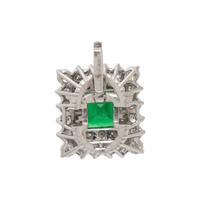 TSAVORITE GARNET AND DIAMOND CONVERTIBLE PENDANT RING