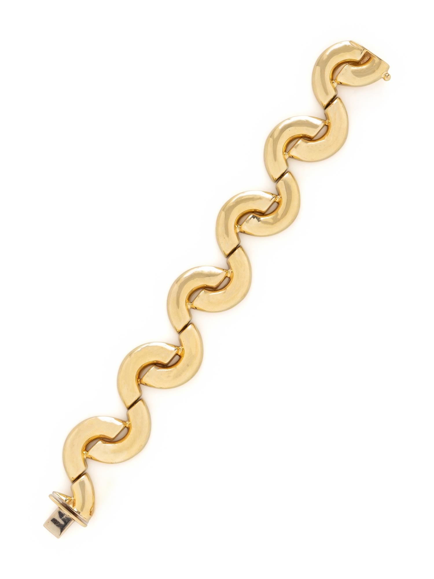 YELLOW GOLD FANCY LINK BRACELET