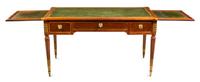 A Louis XVI Style Gilt Bronze Mounted Mahogany Bureau Plat Height 29 3/4 x width 52 1/2 x depth 26 1/4 inches. — 19TH CENTURY