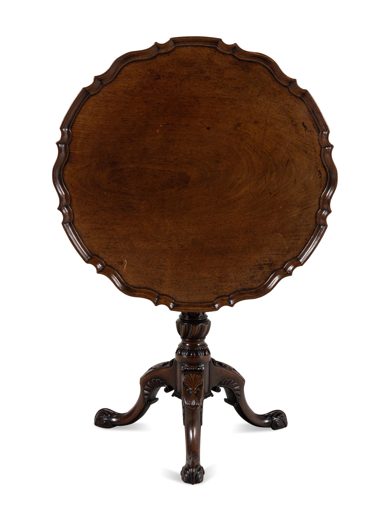 A George II Mahogany Tilt-Top Tea Table
